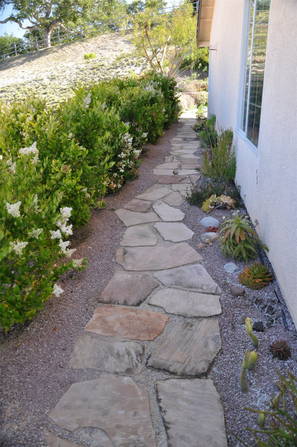 Flagstone Path on Side of House